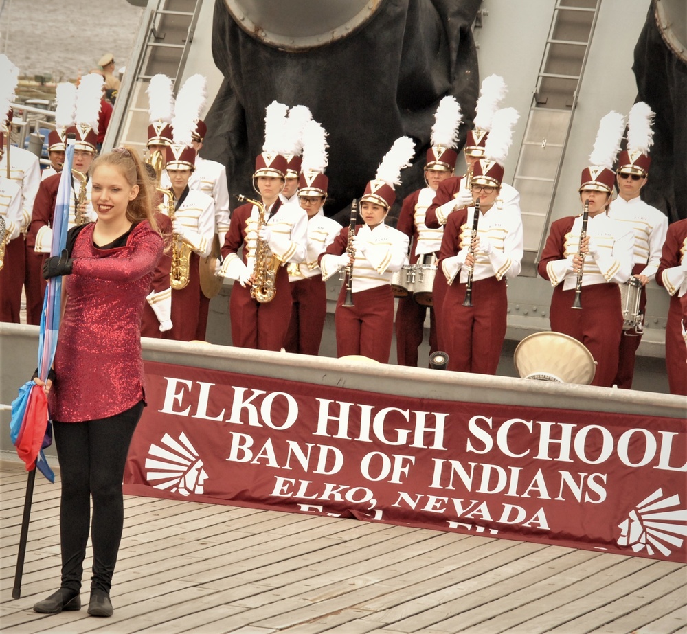 Marching Band performs on the Wisconsin