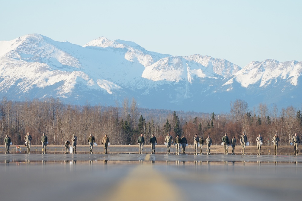 JBER Airmen conduct FOD walk