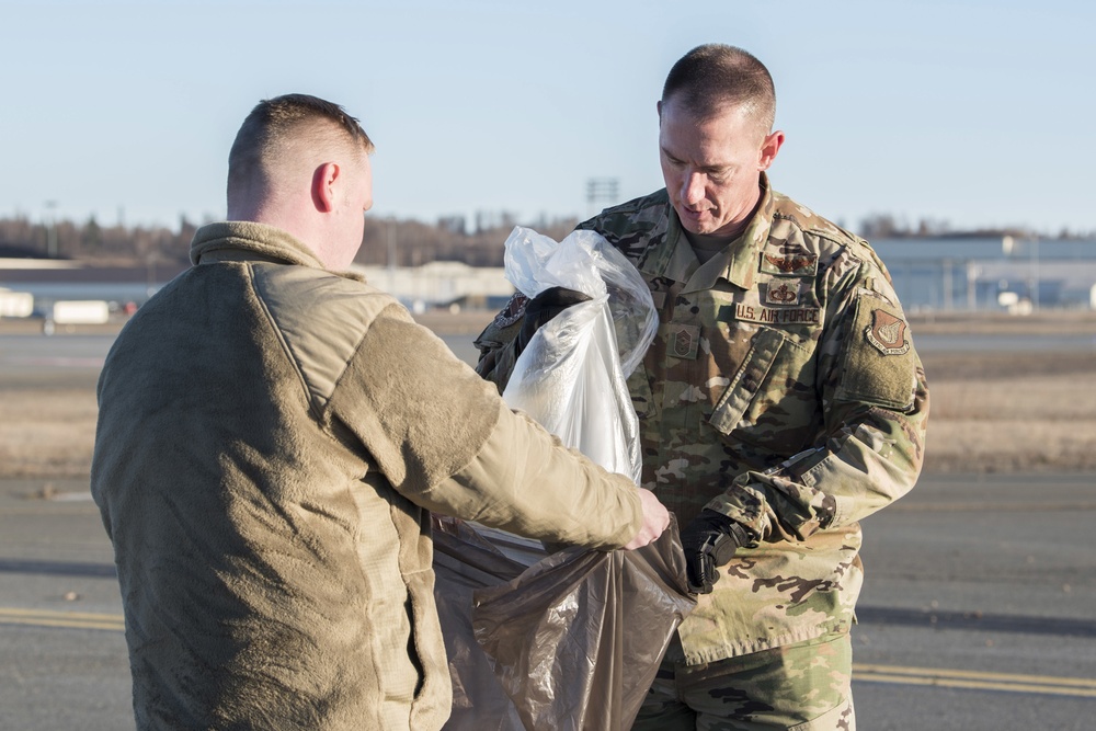 JBER Airmen conduct FOD walk