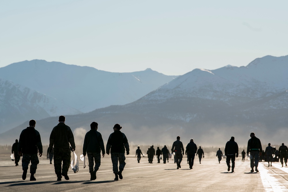 JBER Airman conduct FOD walk