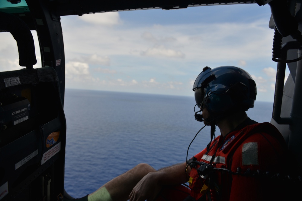 In Flight Over the South China Sea
