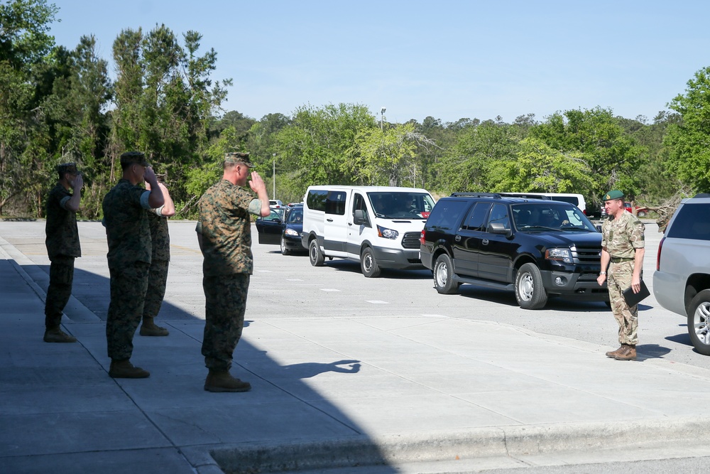 Commandant General UK Royal Marines visit Camp Lejeune
