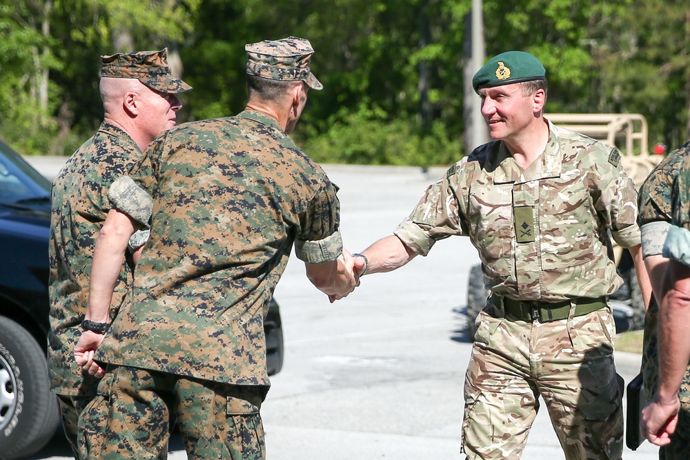 Commandant General UK Royal Marines visit Camp Lejeune