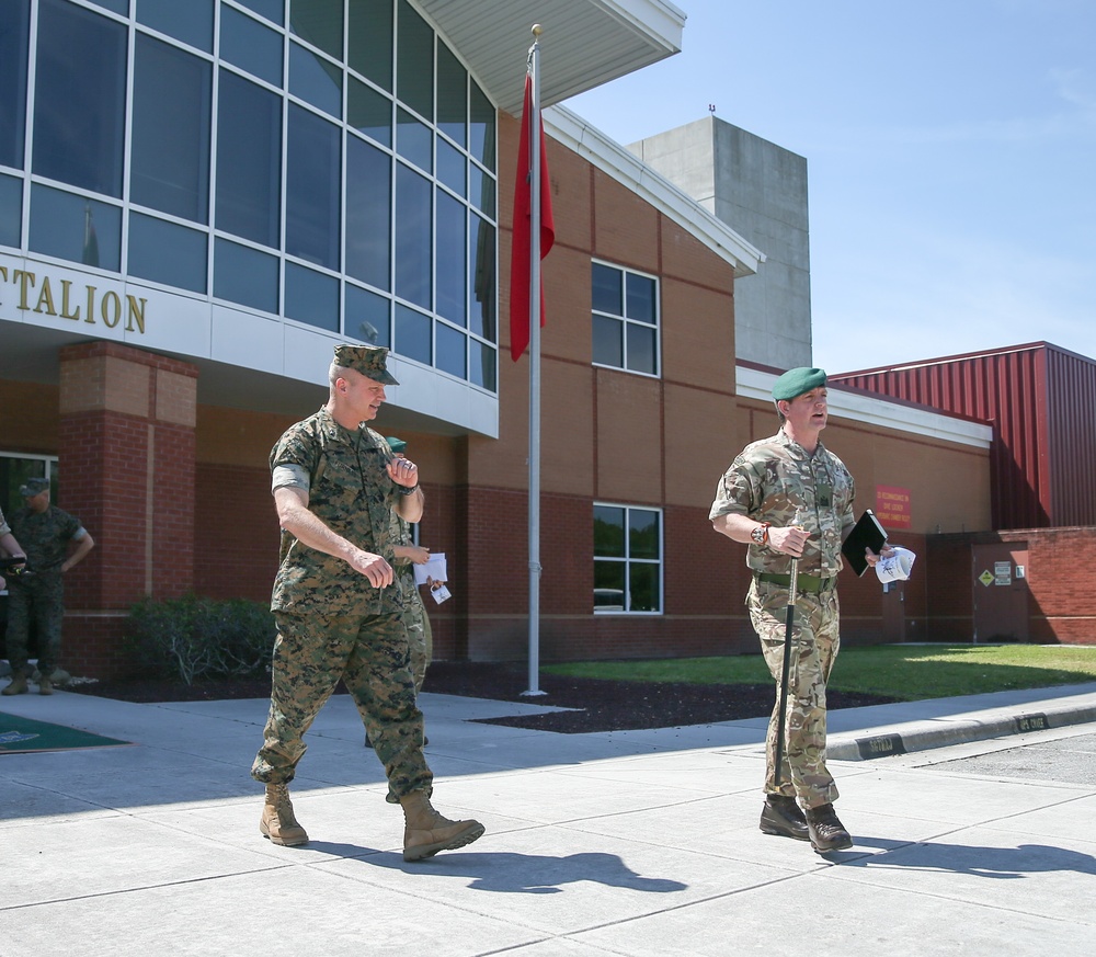 Commandant General UK Royal Marines visit Camp Lejeune
