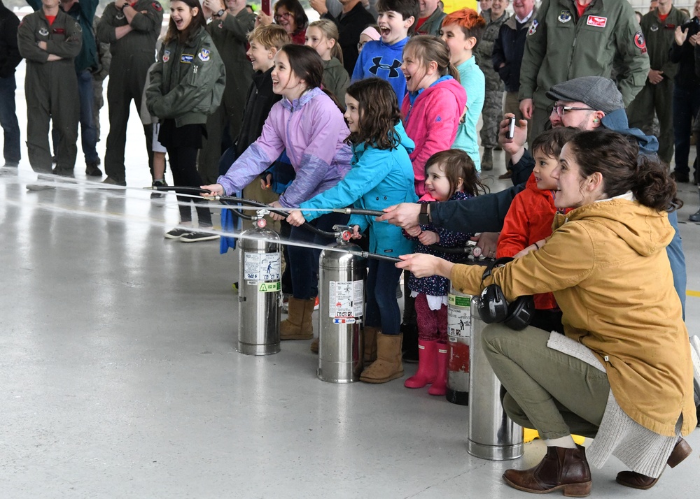 Lieutenant Colonel Jared 'Chowda' Conaboy flies 'fini flight'