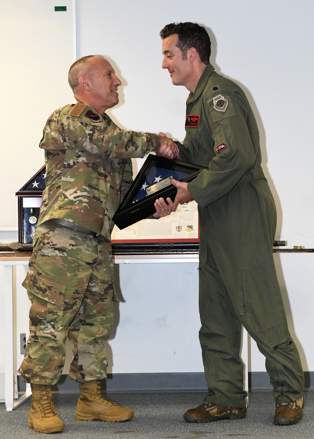 Lieutenant Colonel Jared 'Chowda' Conaboy flies 'fini flight'