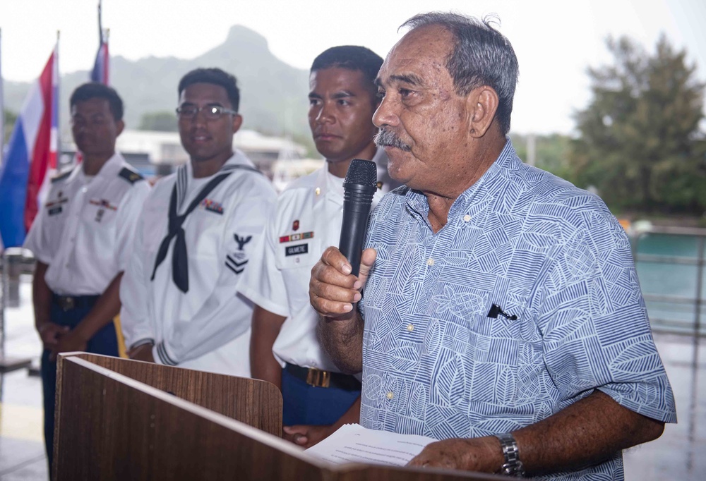 President of Micronesia Speaks during the Pacific Partnership 2019 Closing Ceremony