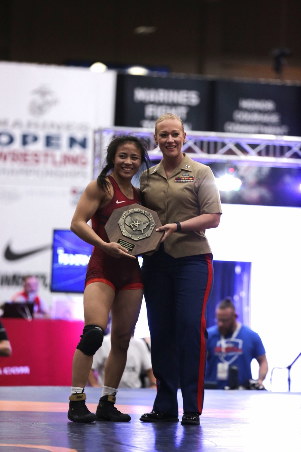 Marines support wrestlers at US Open Championships