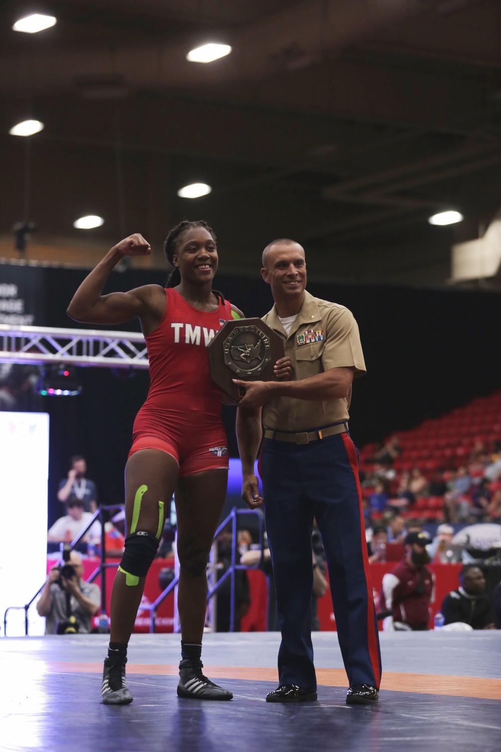 Marines support wrestlers at US Open Championships