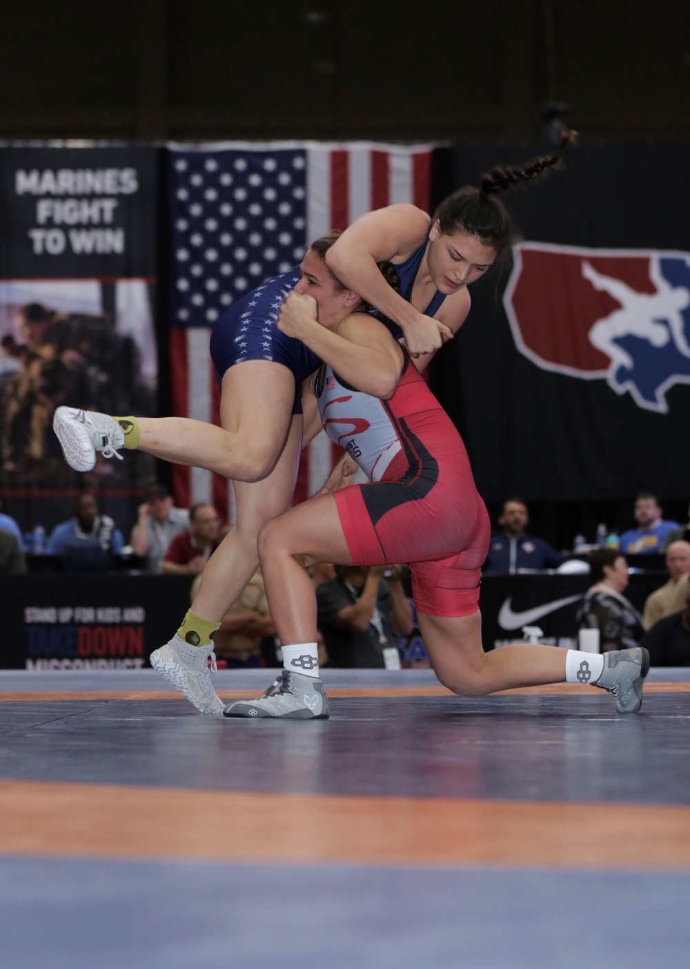 Marines support wrestlers at US Open Championships