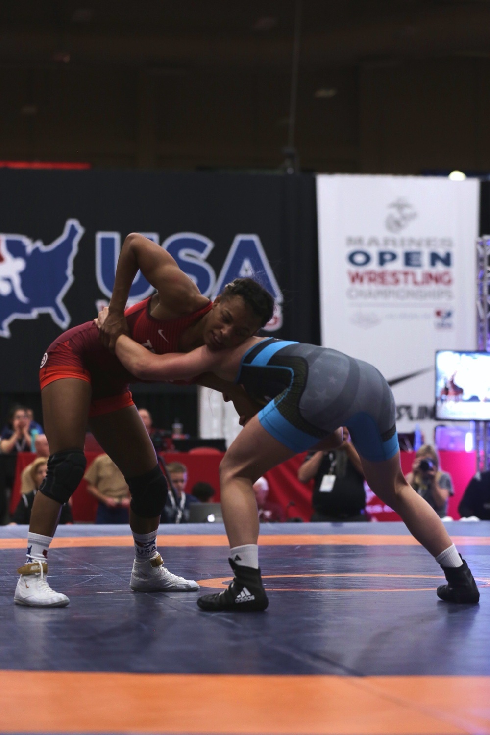 Marines support wrestlers at US Open Championships