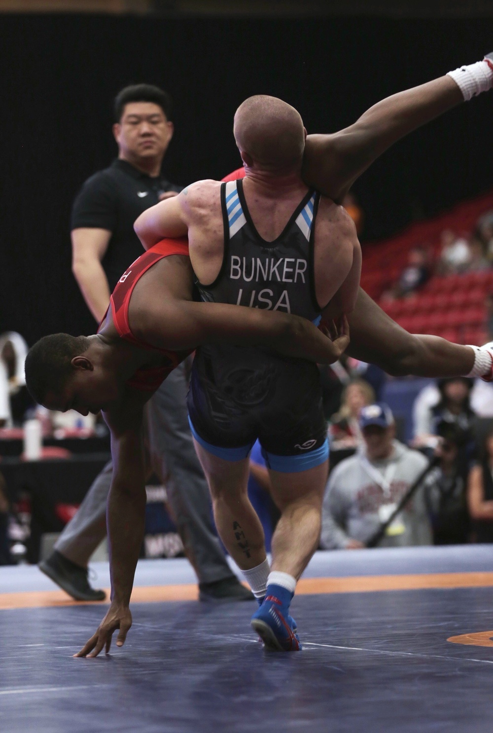 Marines support wrestlers at US Open Championships