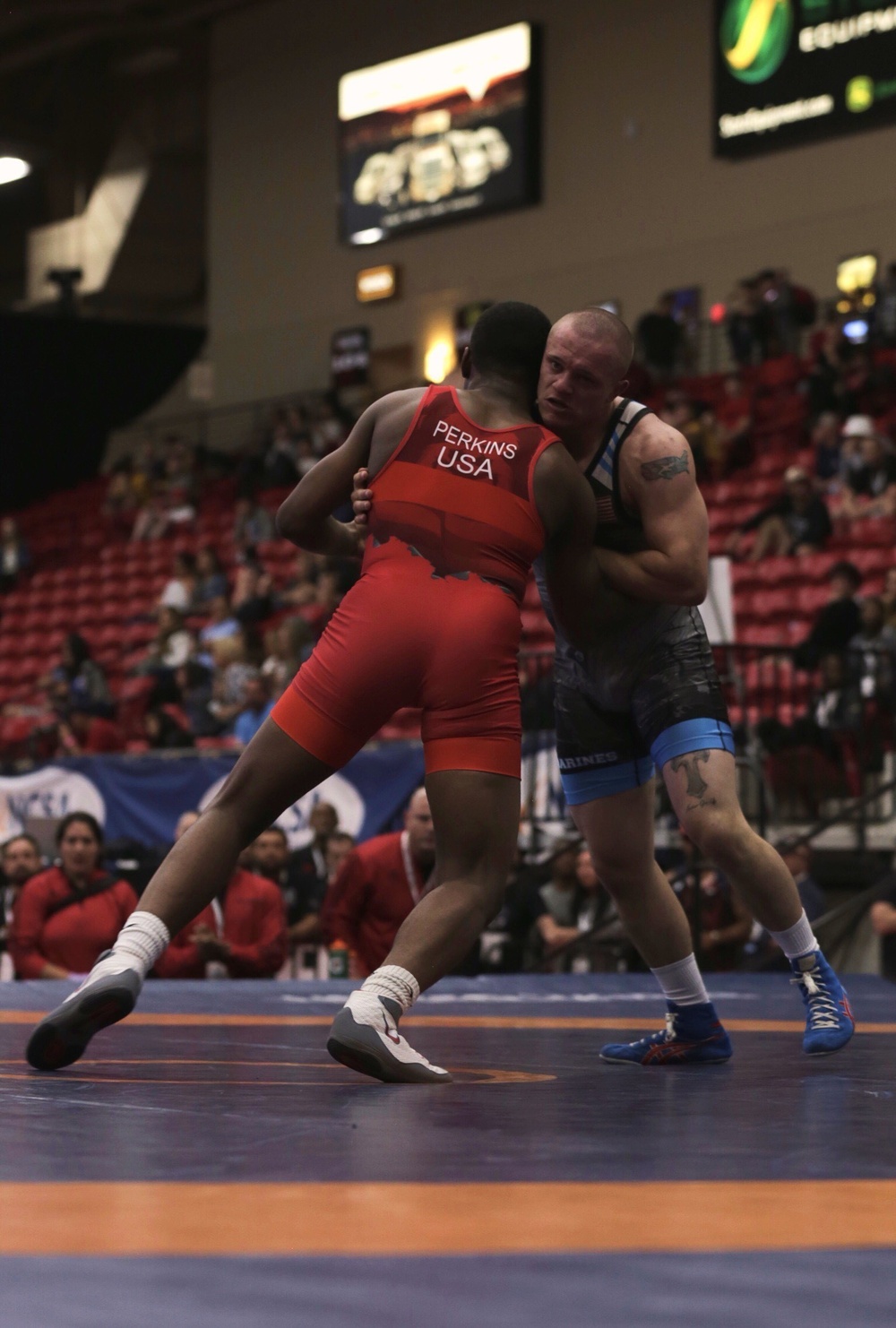 Marines support wrestlers at US Open Championships