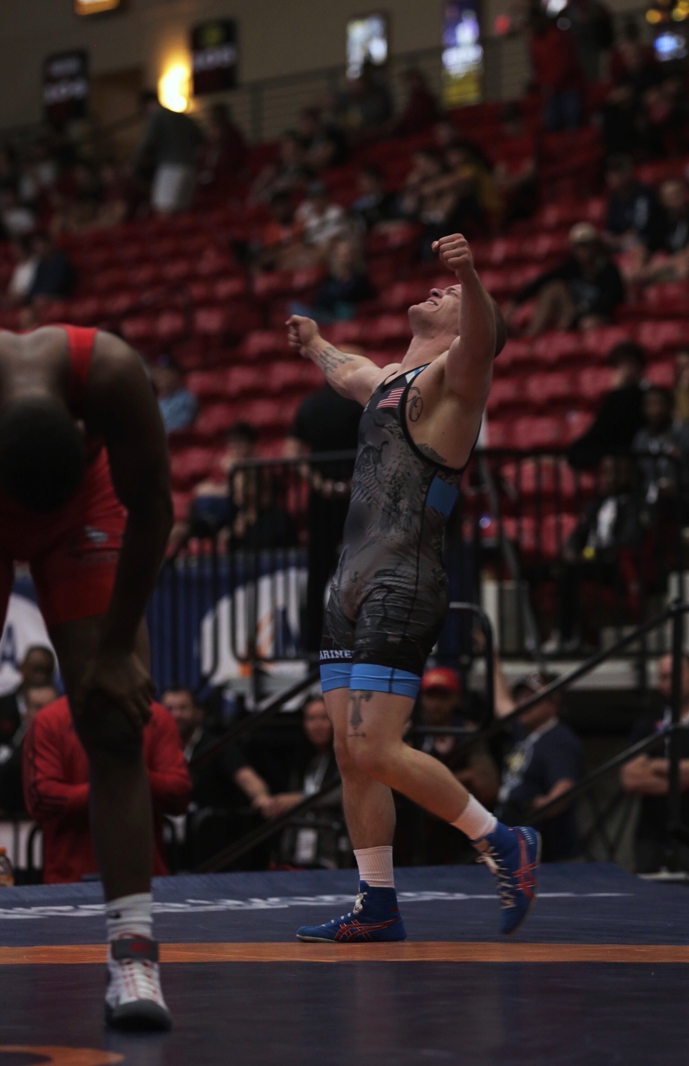 Marines support wrestlers at US Open Championships