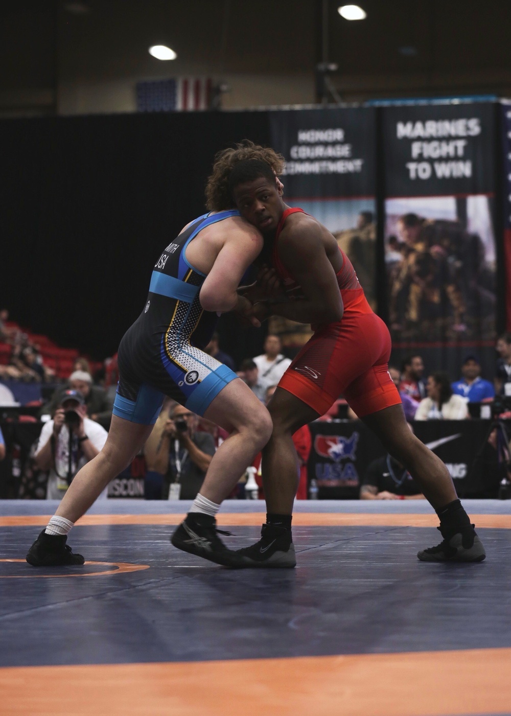 Marines support wrestlers at US Open Championships