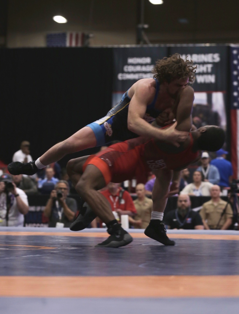 Marines support wrestlers at US Open Championships