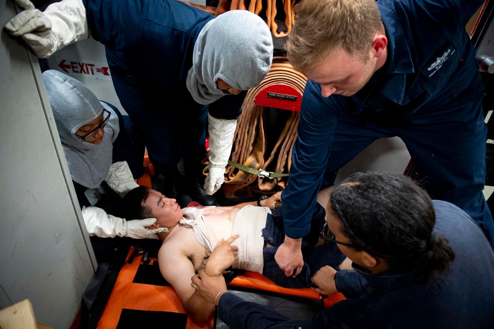 USS William P. Lawrence GQ Drill