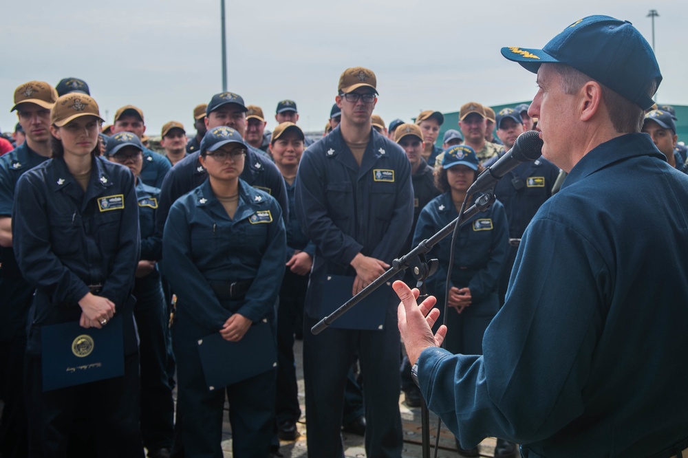 USS Leyte Gulf All-Hands Call