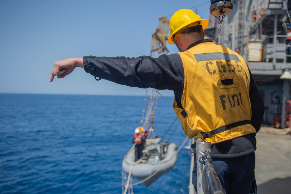 USS Leyte Gulf RHIB Operations