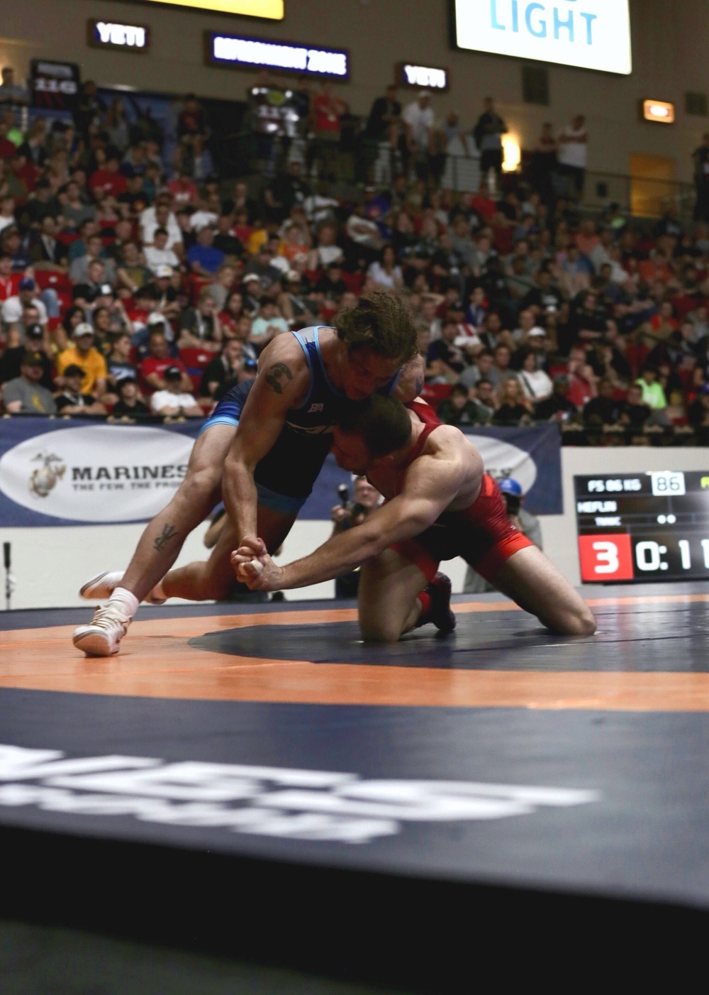 Marines support wrestlers at US Open Championships