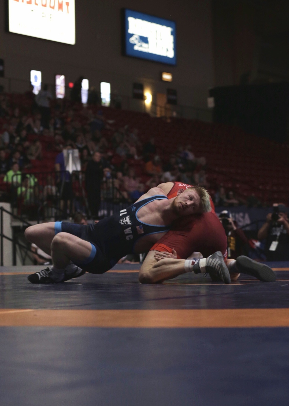 Marines support wrestlers at US Open Championships