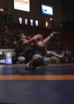 Marines support wrestlers at US Open Championships