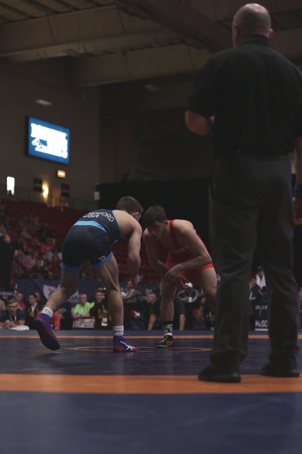 Marines support wrestlers at US Open Championships