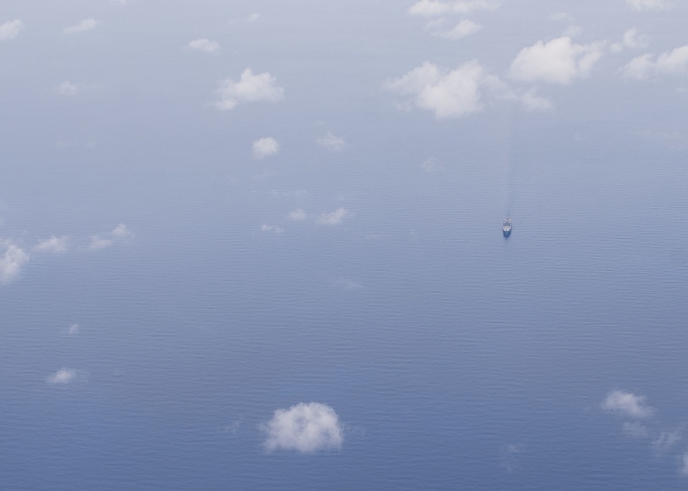 USS Blue Ridge Sails Through South China Sea