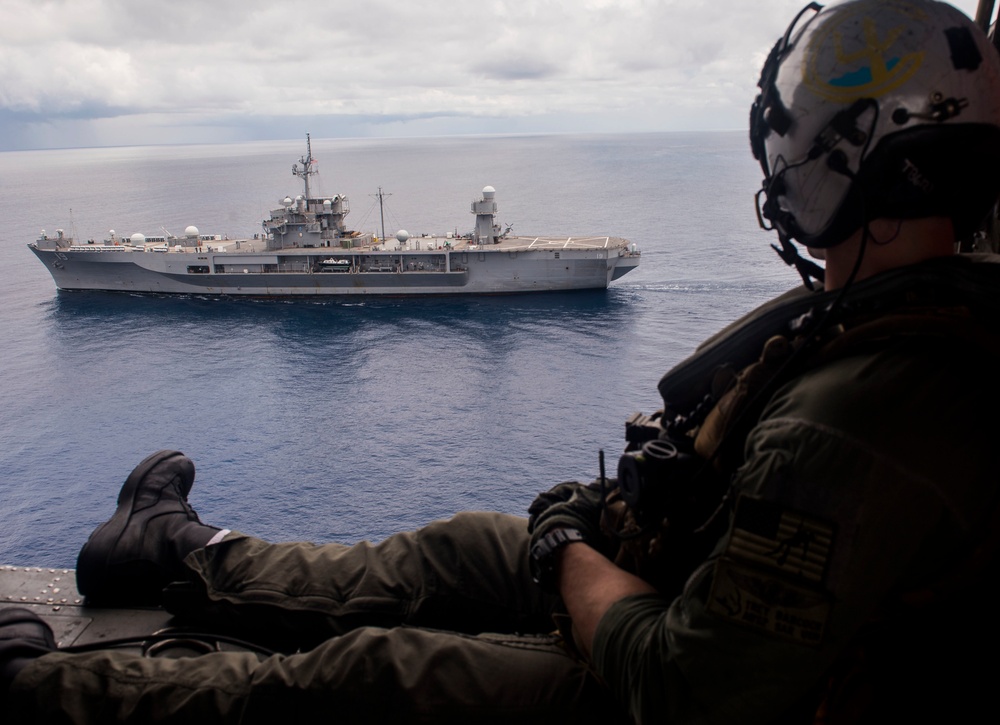 USS Blue Ridge Sails Through South China Sea