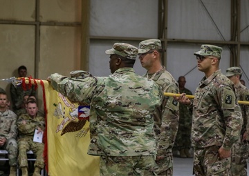 Army National Guardsmen transfer responsibility of the OIR/OSS aviation support mission