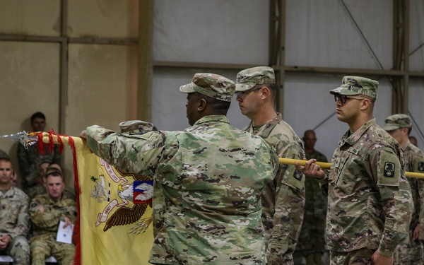 Army National Guardsmen transfer responsibility of the OIR/OSS aviation support mission
