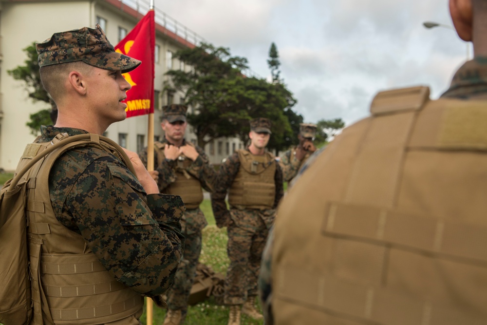 Finish strong – Marines with III MIG COMMSTRAT Co. build endurance through a conditioning hike