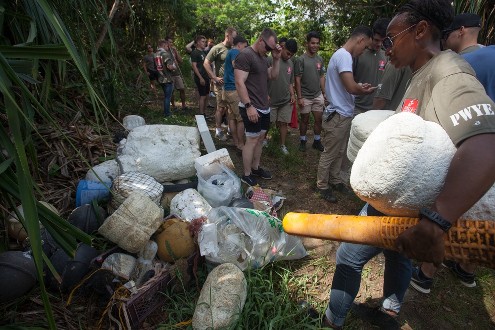 BLT Marines clean up Ginoza Beach on Okinawa