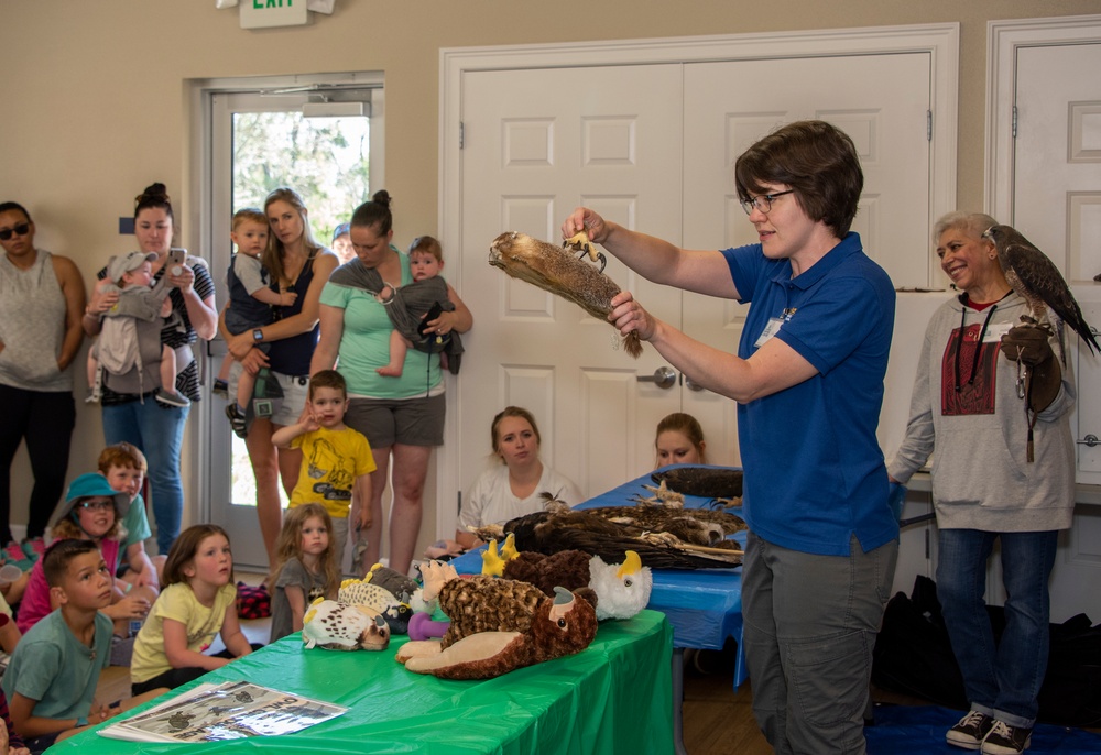 Earth Day, UC Davis California Raptor Center Visits Travis AFB