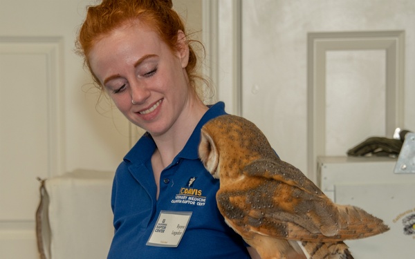 Earth Day, UC Davis California Raptor Center Visits Travis AFB