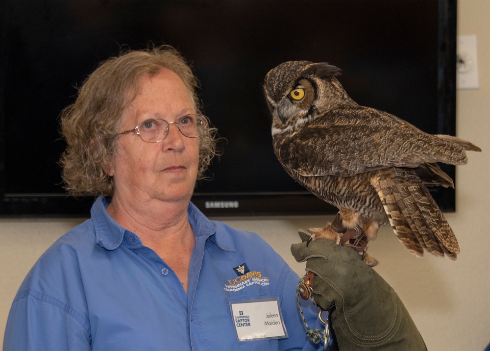 Earth Day, UC Davis California Raptor Center Visits Travis AFB