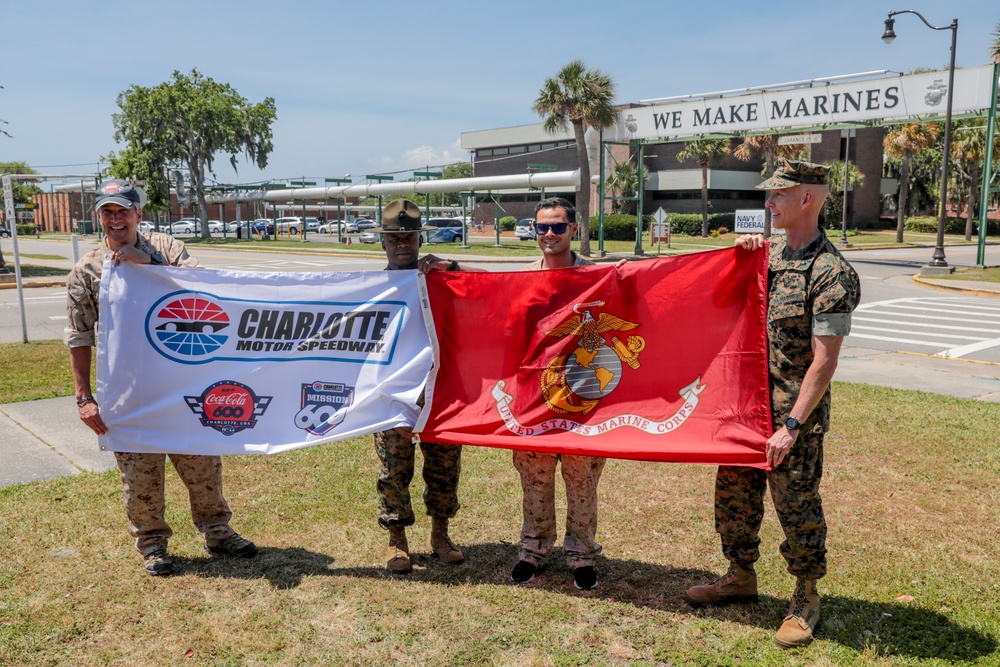 NASCAR drive Kyle Larson visits MCRD Parris Island