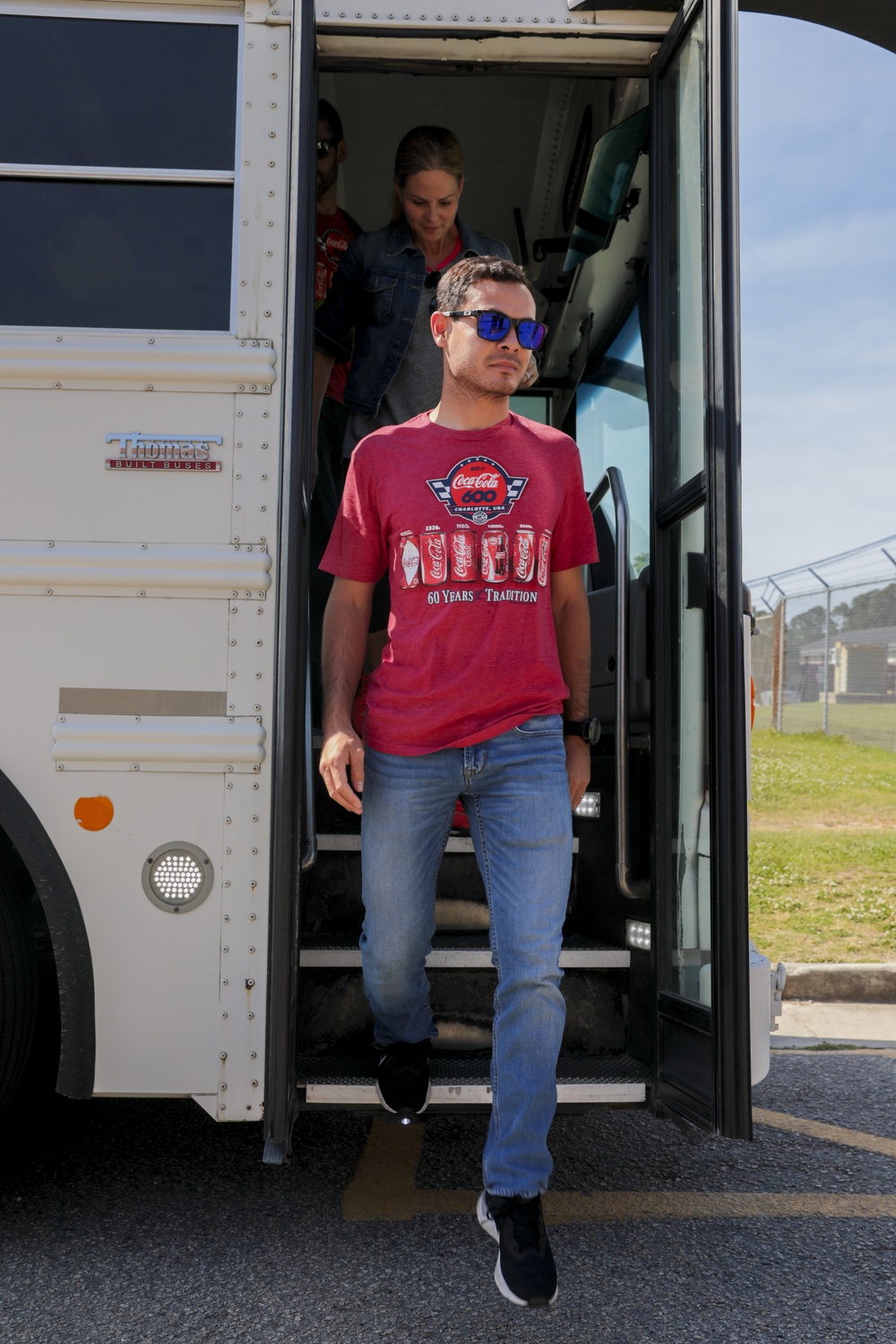 NASCAR drive Kyle Larson visits MCRD Parris Island