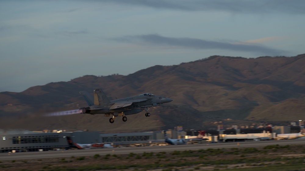 U.S. Navy F/A-18F Super Hornet trains with Air National Guard A-10 Thunderbolt II’s.