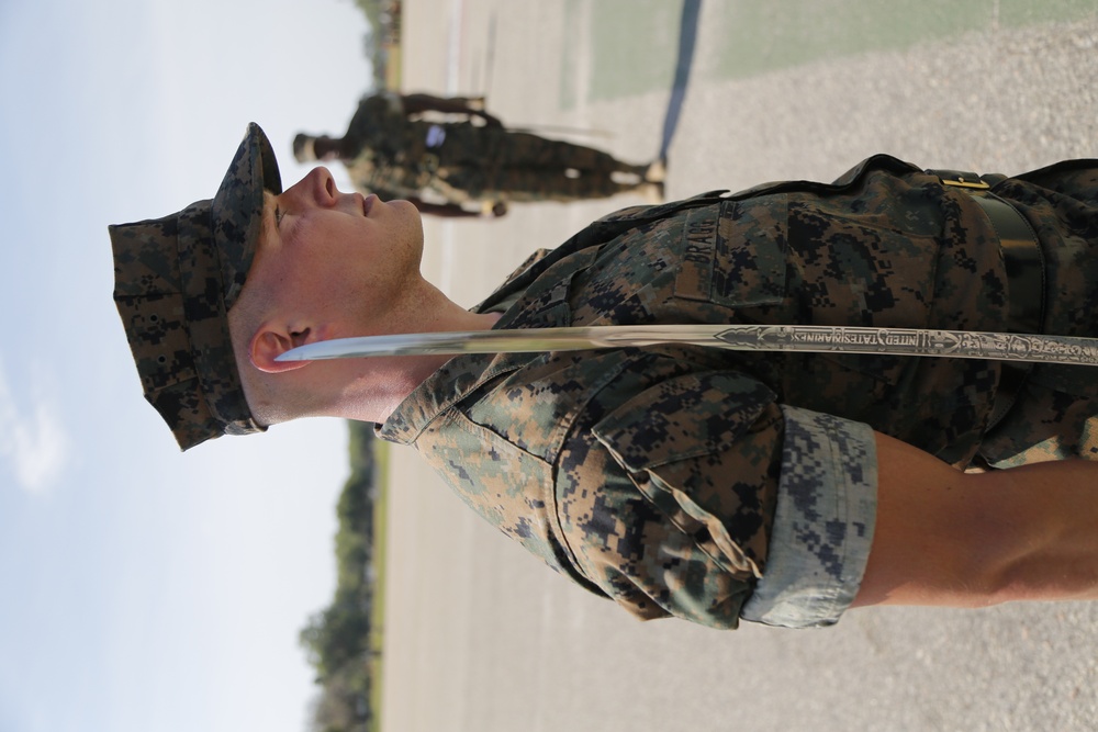 Drill Instructor School candidates practice close order drill