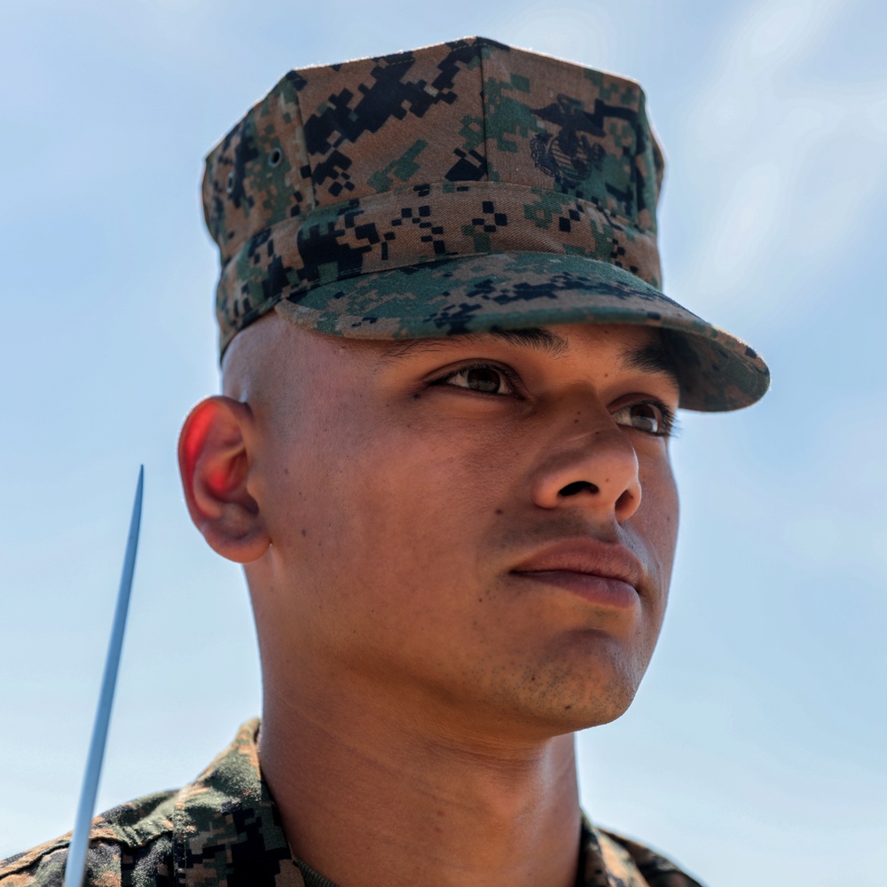 Drill Instructor School candidates practice close order drill