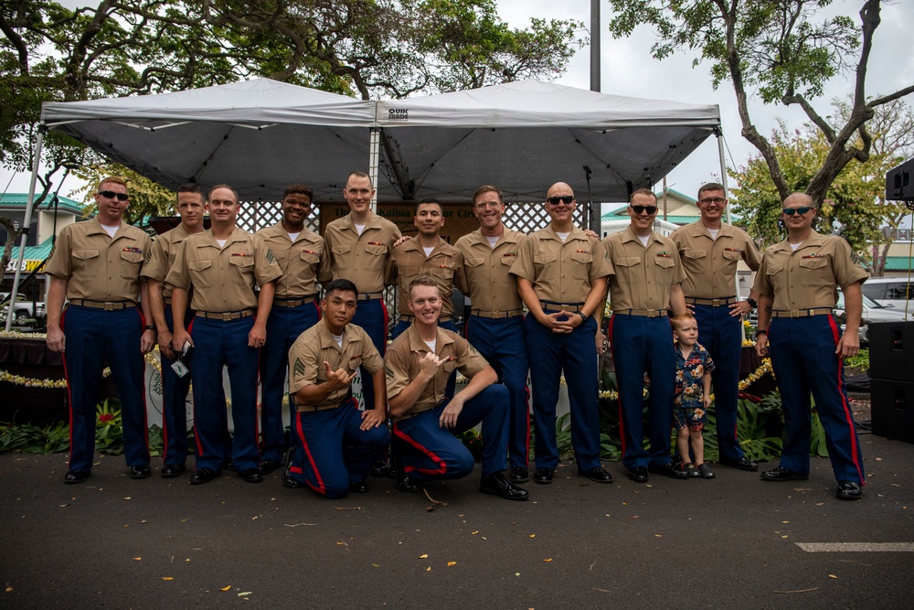 MARFORPAC band performs in "I Love Kailua Festival"
