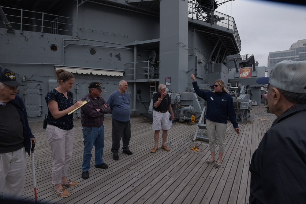 Showcasing educational programs aboard a Battleship