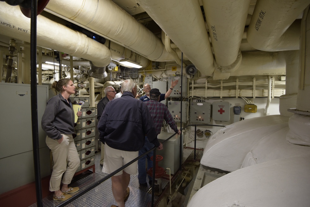 Engine room spaces aboard the Battleship Wisconsin