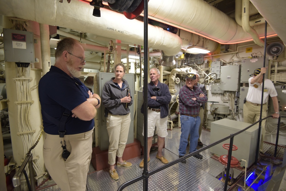 Engine room spaces aboard the Battleship Wisconsin