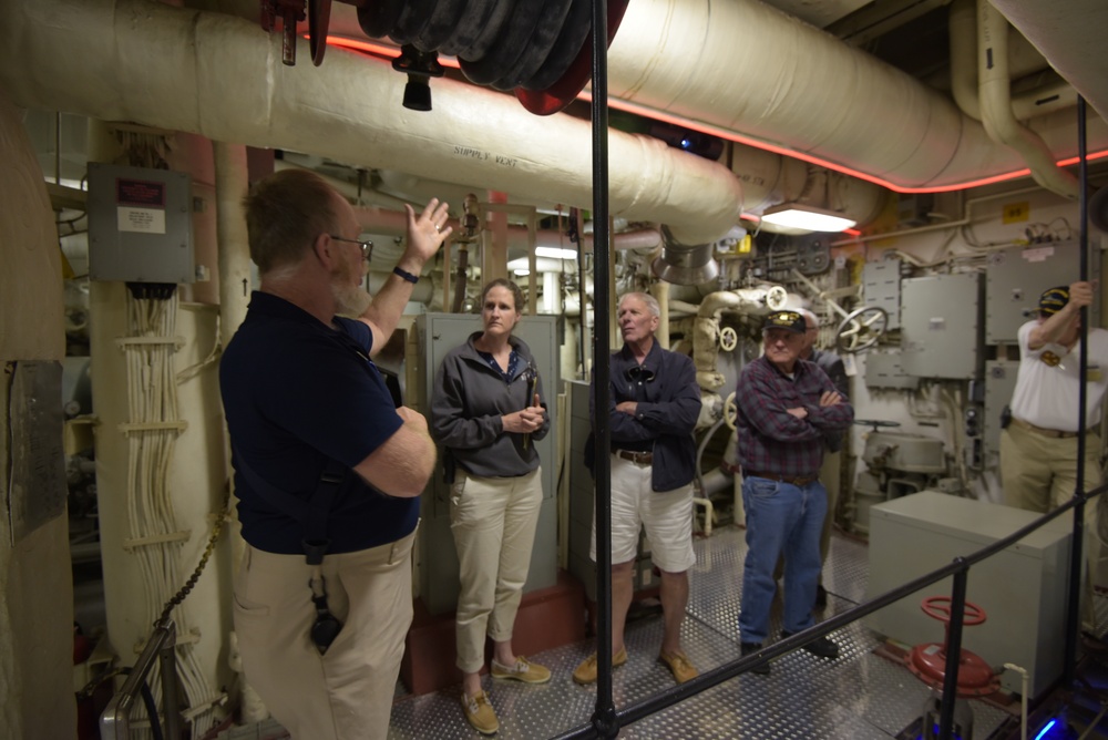 Engine room spaces aboard the Battleship Wisconsin