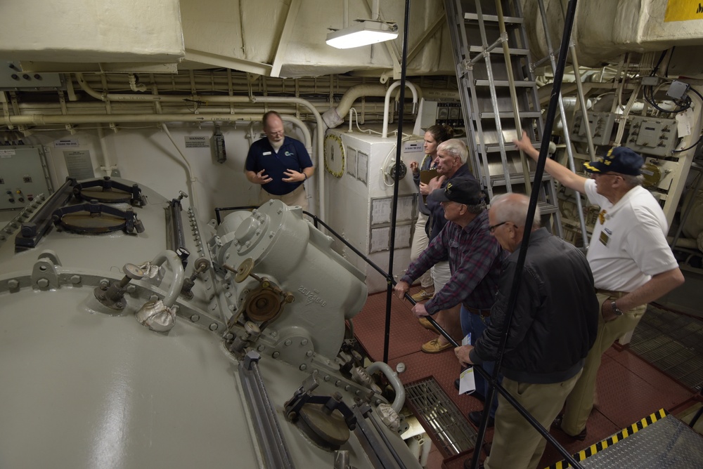 Reduction gear space aboard the Battleship Wisconsin