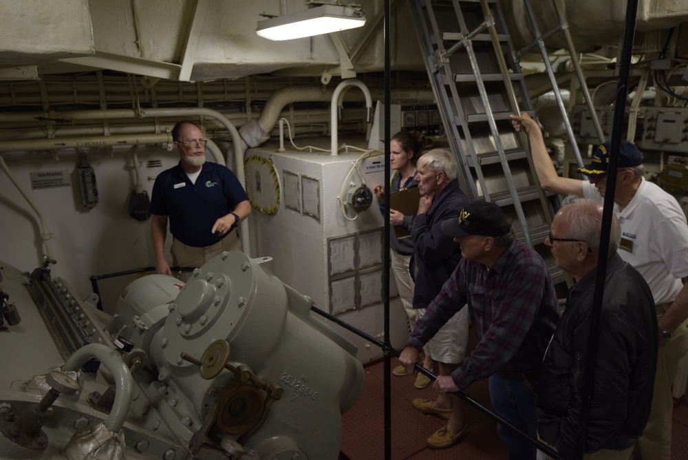 Reduction gear spaces aboard the Battleship Wisconsin