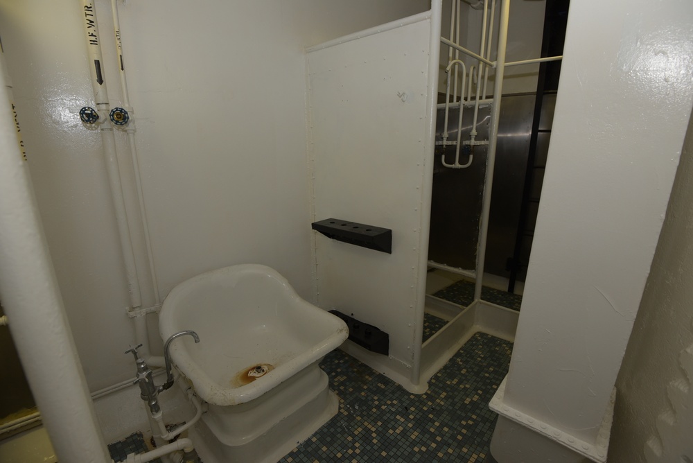 Ambulatory bathtub located in the medical department of the Battleship Wisconsin