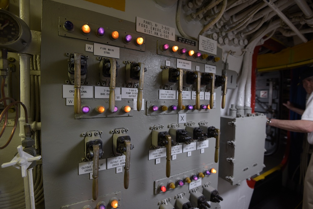 Interior spaces aboard the Battleship Wisconsin